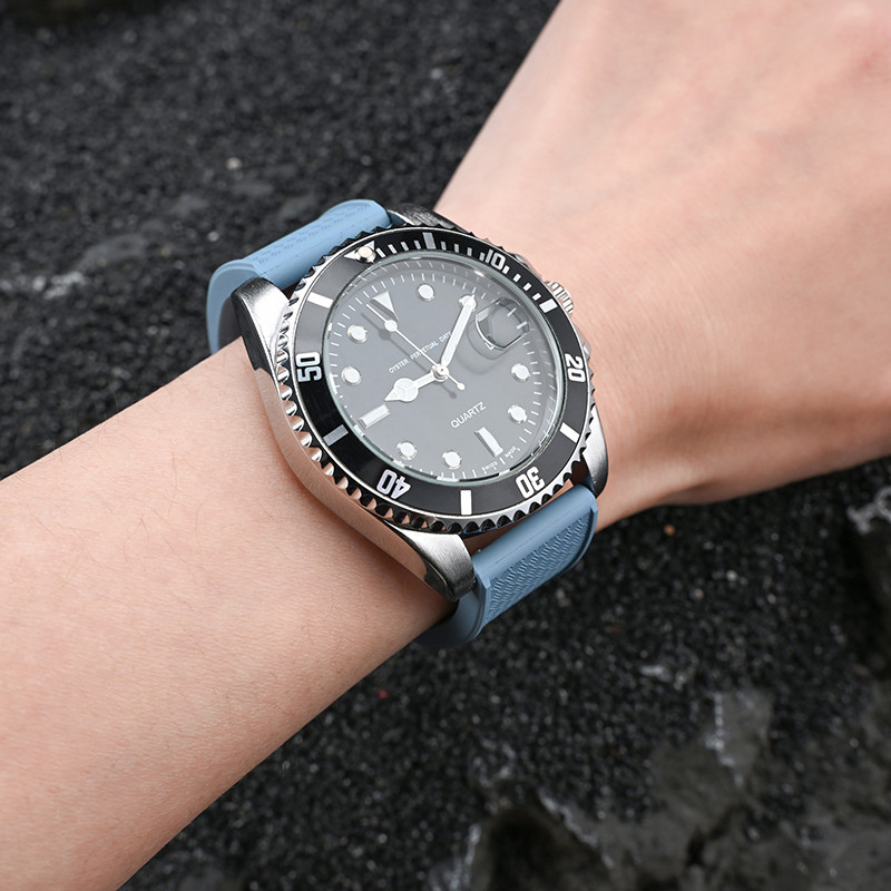 Fkm สาย 20 มม.22 มม.สําหรับ Breitling สําหรับ Rolex Seiko Fluoro ยาง Universal Quick Release หัวเข็มขัดพับสร้อยข้อมือนาฬิกาสําหรับ Omega ราคา ถูกที่สุด ดีลบีเคเค แกลเลอรีภาพที่ 4