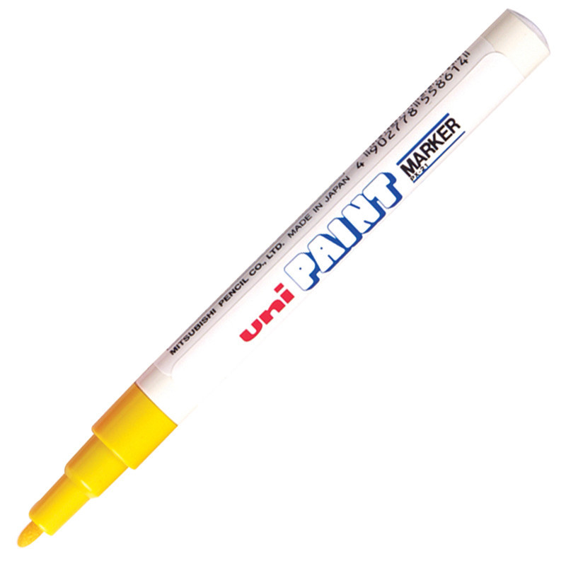 UNI ปากกาเพ้นท์ หมึกสีเหลือง ขนาด 0.8-1.2 มม. รุ่น PX-21