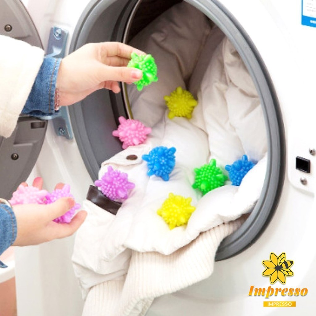 Impresso ลูกบอลซักผ้าช่วยไม่ให้ผ้าพัน  ซิลิโคนซักผ้า คละสี Small Washing Balls