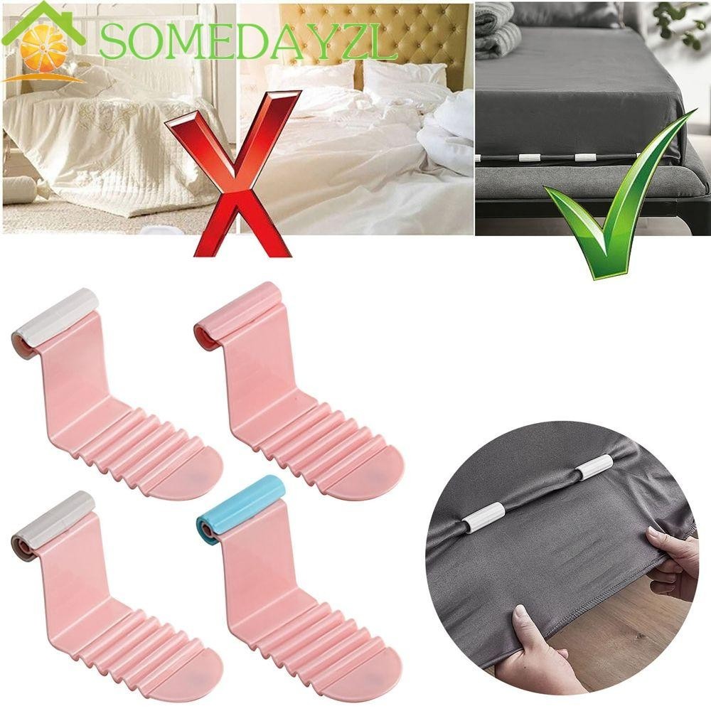 Somedayzl คลิปหนีบผ้าปูที่นอน 6 ชิ้น ป้องกันการวิ่ง ที่นอน ผ้านวม ผ้าห่ม แคลมป์