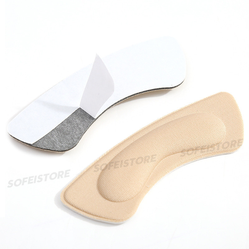 (2คู่)นุ่มฟองรองเท้าส้นสูง Insoles ส้นเท้าติดแผ่นป้องกันอาการปวดเบาะลม