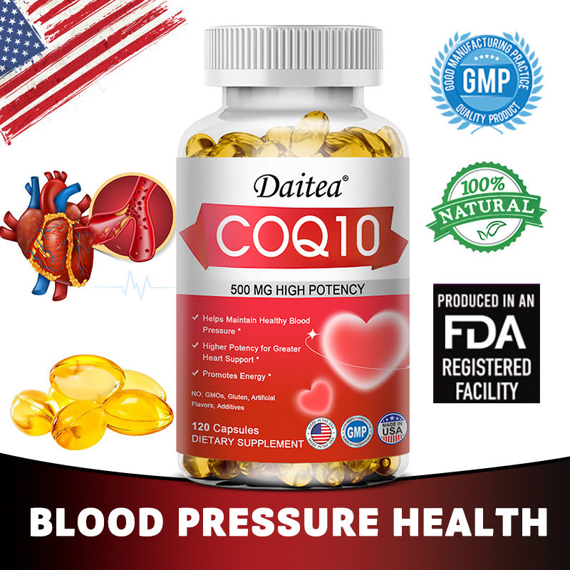 Coq10 500 Mg - โคเอ็นไซม์ คิว 10 เพื่อสุขภาพหัวใจ พลังงาน สารต้านอนุมูลอิสระ สุขภาพสมองและความจำ - บำรุงหัวใจและหลอดเลือด 120 แคปซูล
