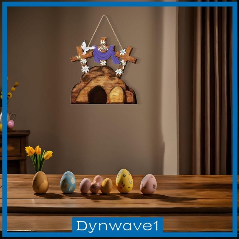 [Dynwave1] ป้ายต้อนรับ ลาย He IS Risen สําหรับตกแต่งบ้าน หน้าต่าง ปาร์ตี้