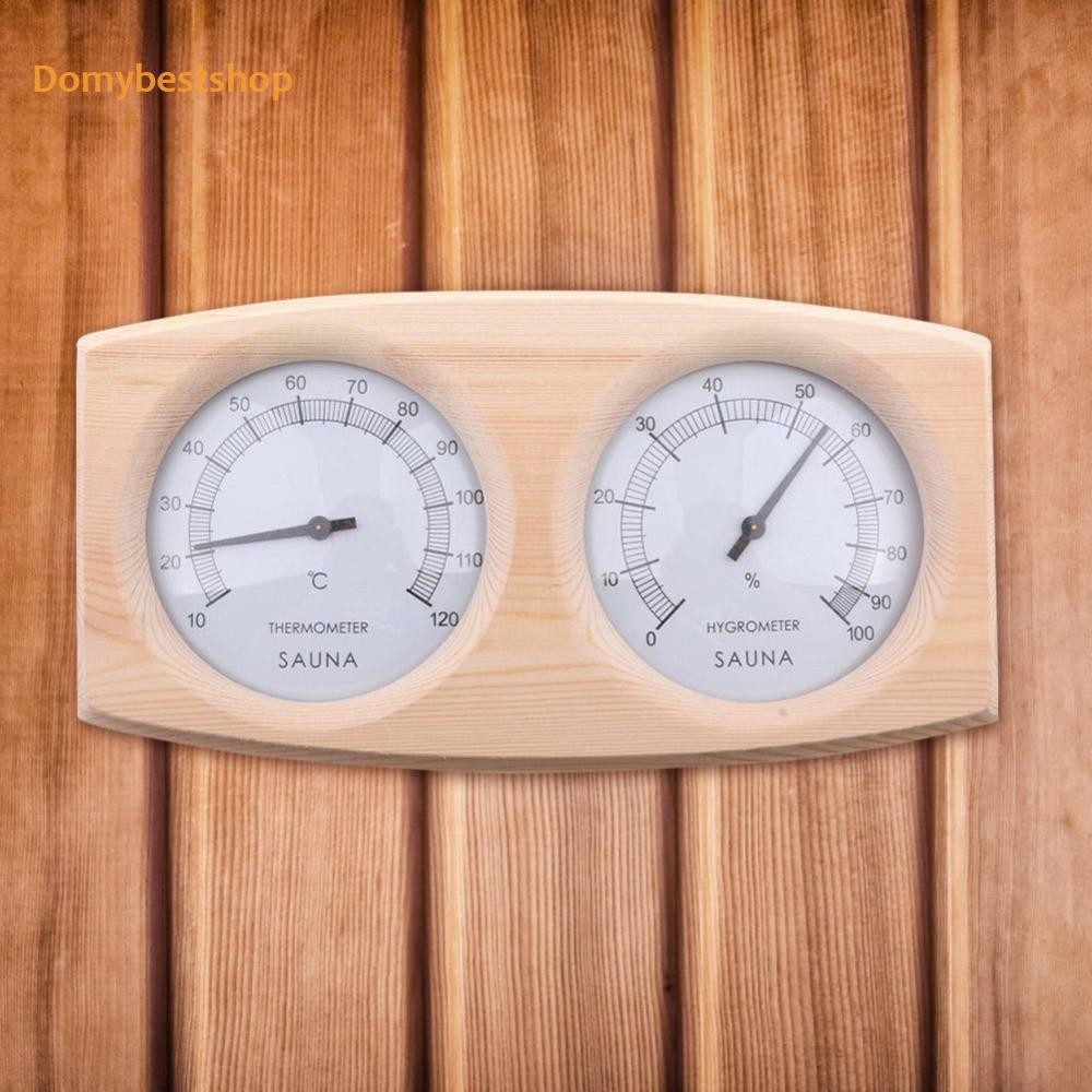 [Domybestshop.th] เครื่องวัดอุณหภูมิความชื้น AU Sauna แบบไม้ สําหรับบ้าน ห้องน้ํา