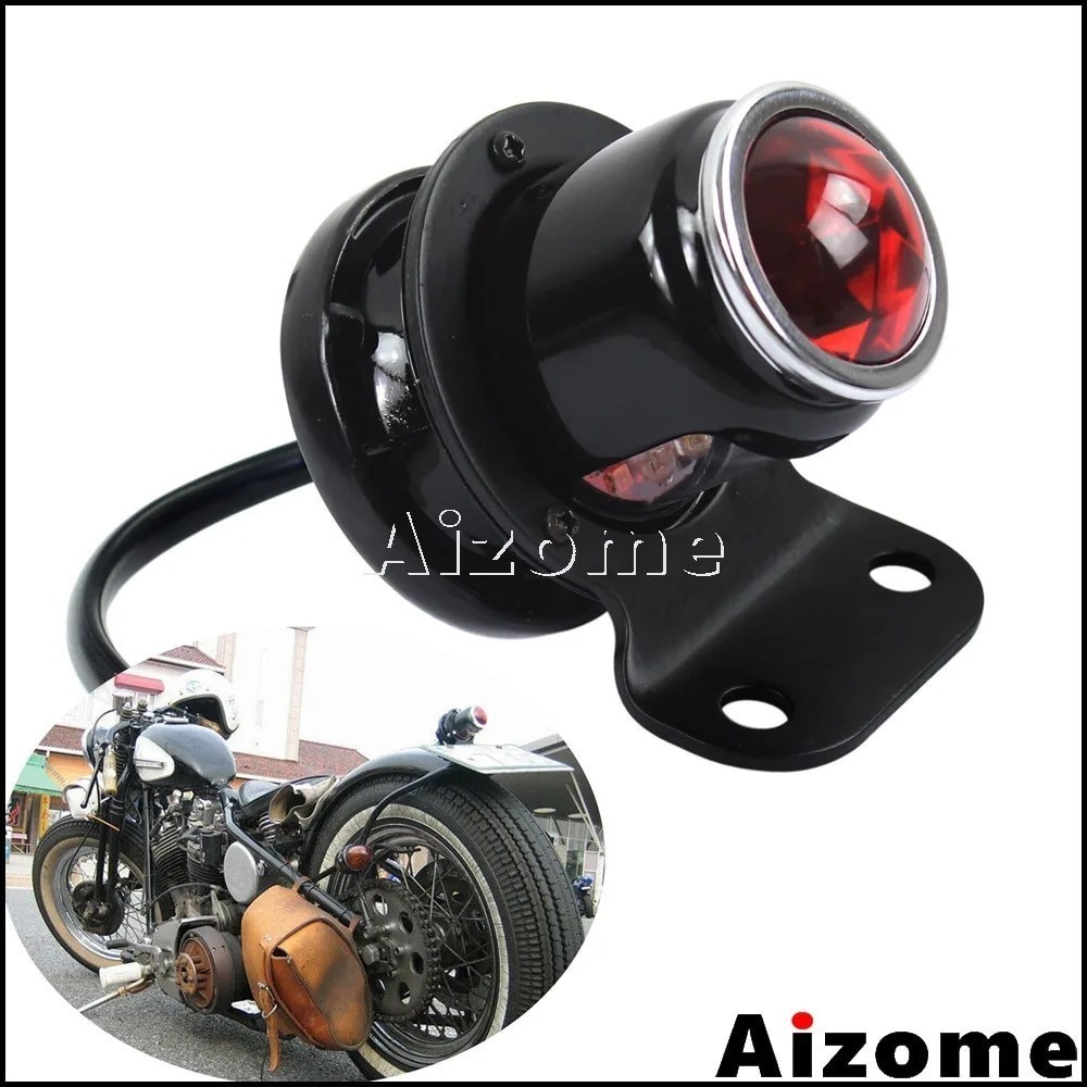 AI Motorcycle Classic Replica Tail Light Stop Lamp LED Taillight For Harley Bobber Chopper Cafe Race