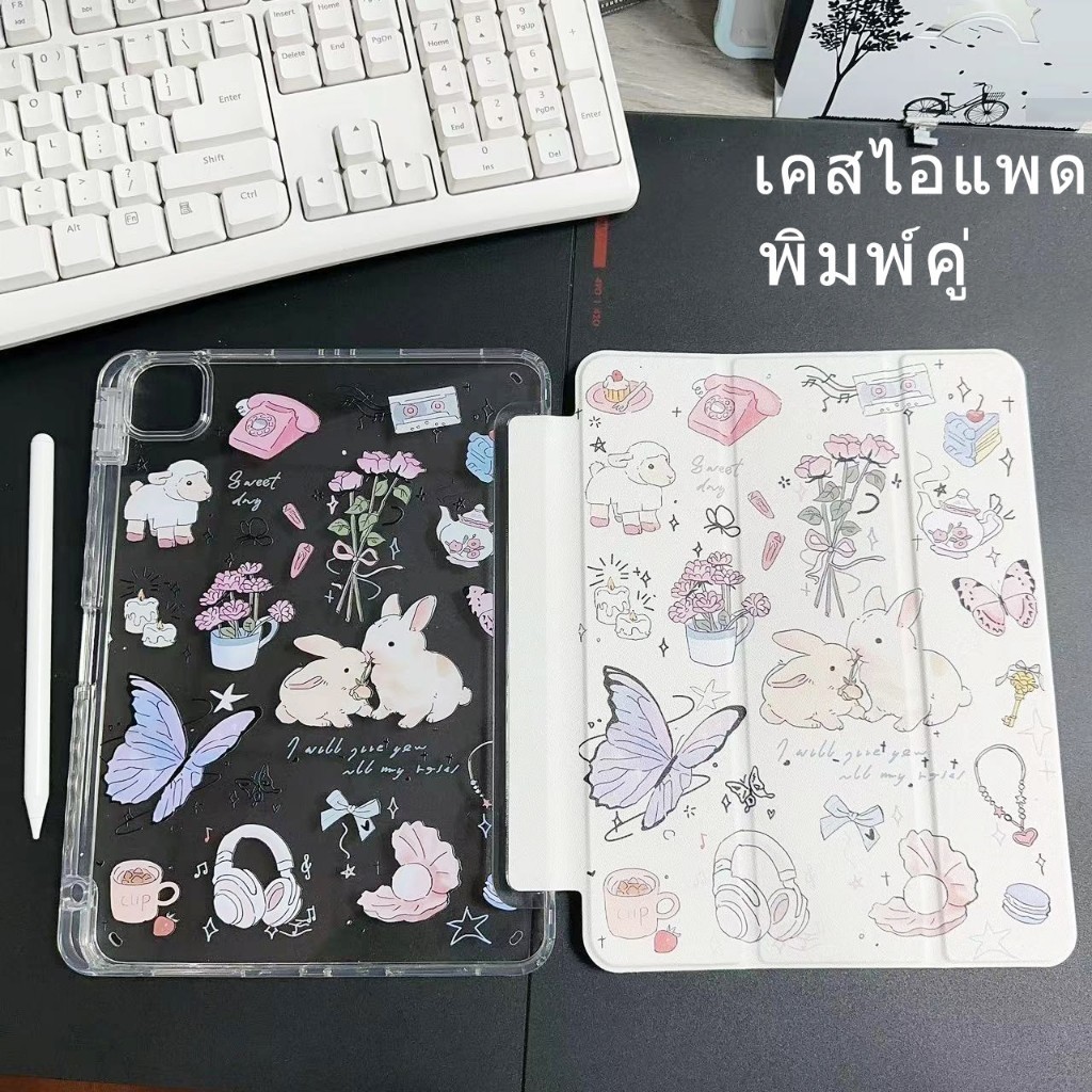 เคสไอแพด  เคสไอแพดเจน9 10.2 gen8 gen6 pro 11 for case ipad air 5 Air4 gen10 cod อะคริลิก กระเป๋าใส่ไ