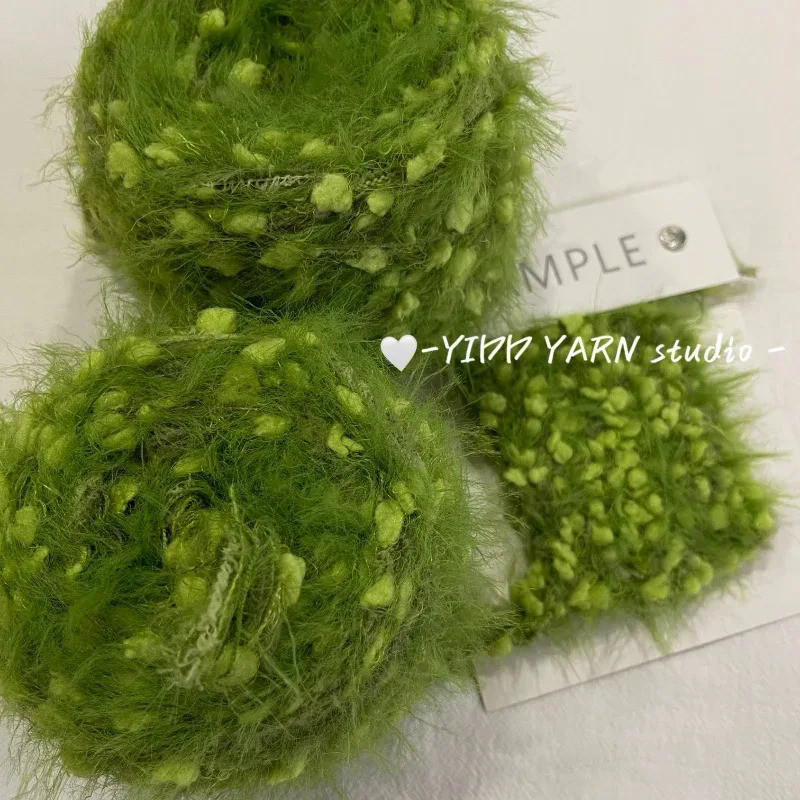 100-125g/ม้วนสีเขียวเส้นด้าย Tricot ขนสัตว์ผสม Diy ถักมือคุณสมบัติผสม Plush เส้นด้ายขนสัตว์ Ball โครเชต์ทอ Hairpin เสื้อกันหนาว