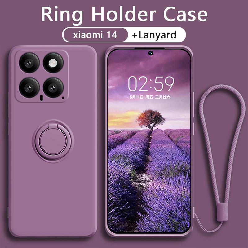 เคส Xiaomi 14 Pro 13 Pro 13T Pro โทรศัพท์มือถือซิลิโคนกันกระแทกพร้อมแหวนแม่เหล็กสําหรับ เคส xiaomi 1
