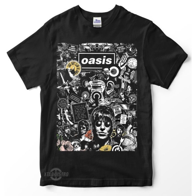 ขายปีใหม่เสื้อยืด oasis 2 POSTER Premium oasis stand by me kaos band rock britpop suede blur the cureS-5XL