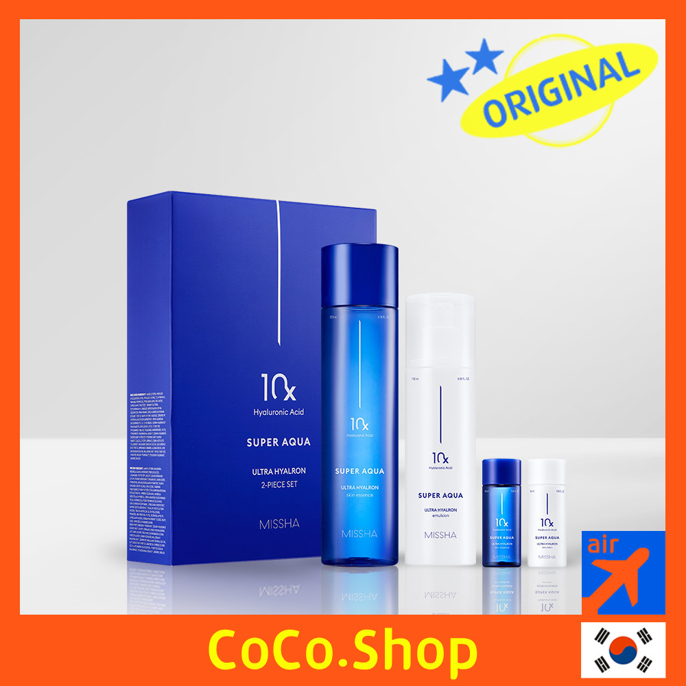 [MISSHA] Super Aqua Hyalron 2 Moisture Essence Emulsion Special Set (Include 4 items)