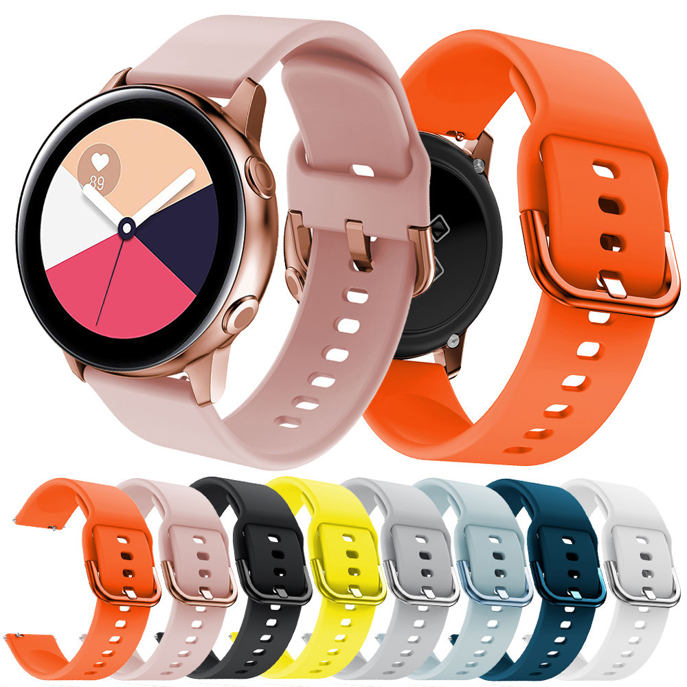 ซิลิโคนสายคล้องข้อมือ 20/22 มม. สําหรับ Samsung Galaxy Watch 6/5/4, Active 2, Gear S3, GT 2/GT3/CMF Watch Pro