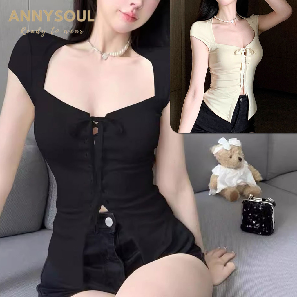 เสื้อยืดทรงเต็มพร้อมสายผูก สไตล์แฟชั่นใหม่ล่าสุด