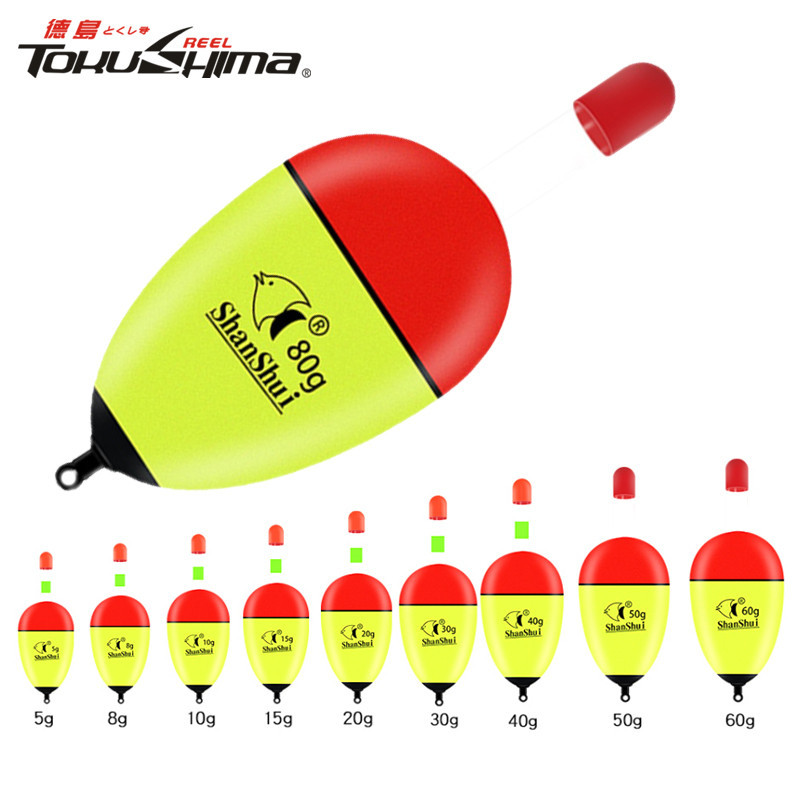 1PC 5-80g EVA โฟมตกปลา Bobber ตกปลาลอย Bobbers ทุ่นสําหรับ Pike Perch ปลาคาร์พเบสพยุงอุปกรณ์ตกปลา