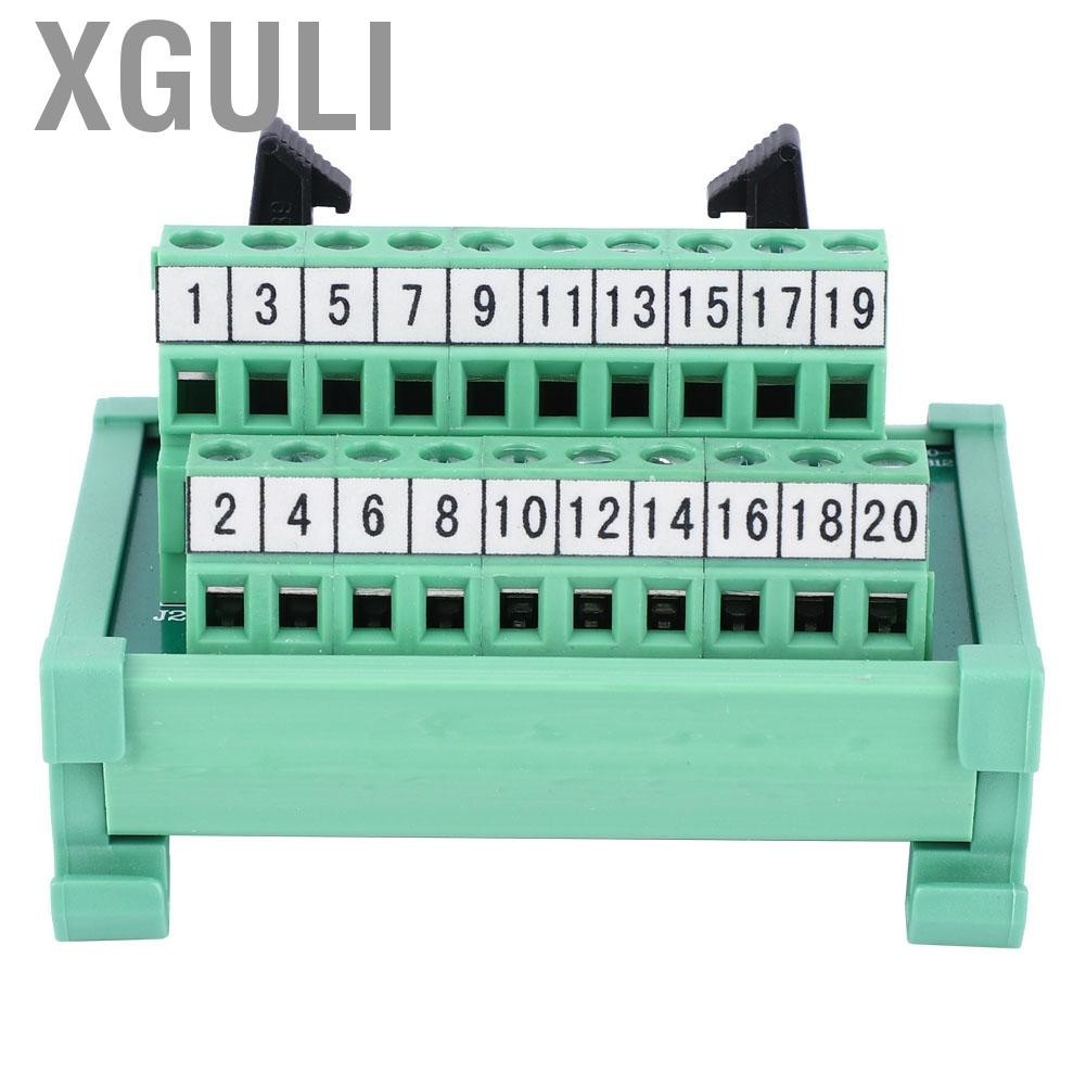 Xguli IDC-20P PLC Board Terminal Block 35mm Adapter Relay Module AWG 22-16