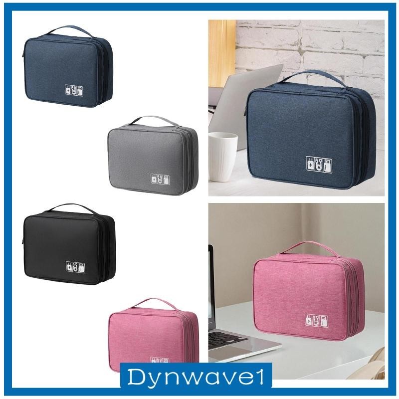 [Dynwave1 ] Power Bank Hard Case Holder, Zipper Universal Headphone Storage Bag, Electronic Organizer Bag for Office