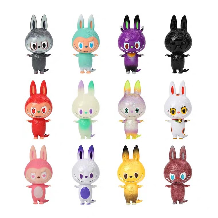 (สินค้าพิเศษมีในสต็อก) labubu mini zimomo3series Pop Mart-the Little Monsters -V3