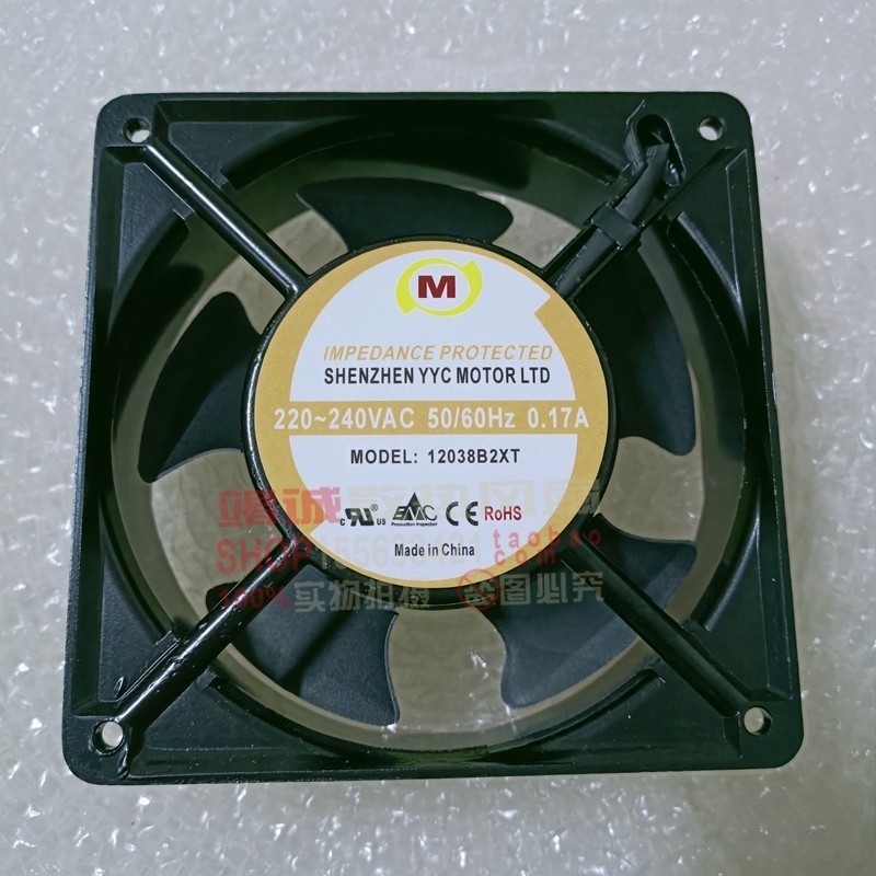 Dison ลิฟท์อินเวอร์เตอร์เฉพาะพัดลม 12038B2XT 220V 0.17A พัดลมระบายความร้อน AC 12038