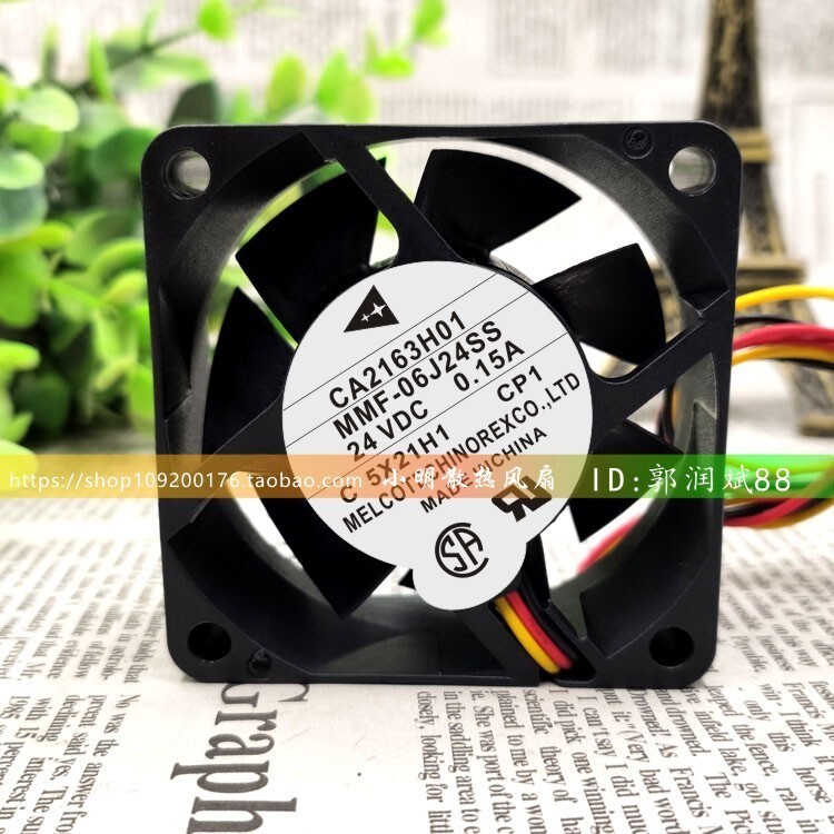 Mitsubishi CA2163H01 MMF-06J24SS-CP1 24V 0.15A 6025 พัดลมระบายความร้อนอินเวอร์เตอร์
