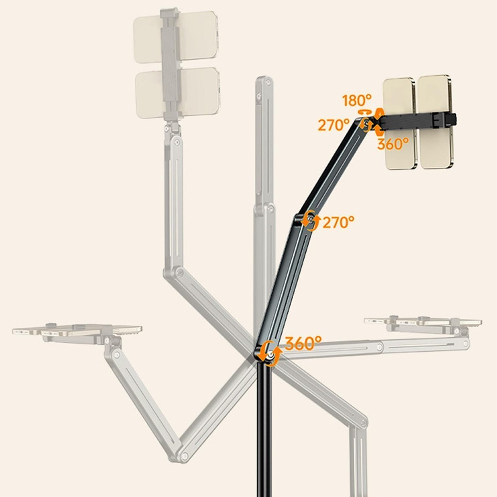 [mibum01eb] ขาตั้งพื้นแท็บเล็ตขาตั้งโทรศัพท์ที่มั่นคงแข็งแรงสําหรับห้องนอนดูภาพยนตร์ที่บ้าน - รูปที่ 5