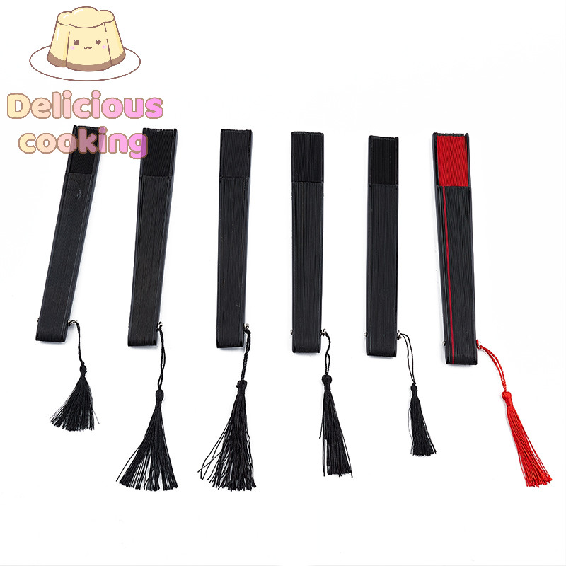 [ทําอาหารแสนอร ่ อย ] พัดลมพับสีดําสไตล ์ จีนพัดลมเต ้ นรําคลาสสิกหญิงพัดลมหัตถกรรมพัดลมพับ [ ใหม ่ ]