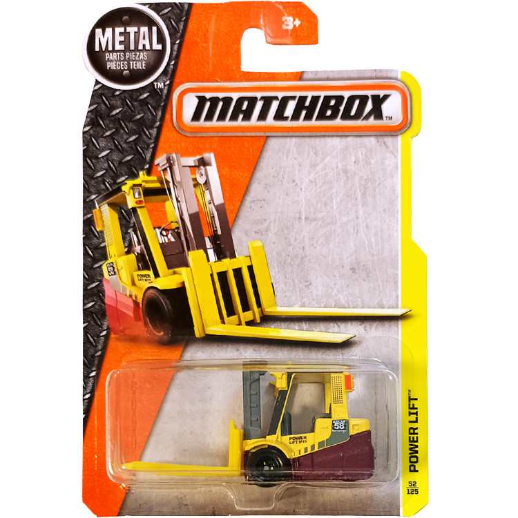 2016 เบอร ์ 052 Matchbox Matchbox Power Lift Power Lift สีเหลือง