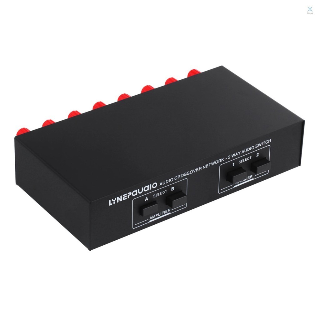Lynepaauaio 2 In 2 Out Speaker Selector Switch Audio Signal Switcher Power Amplifier Audio Receiver Splitter Box