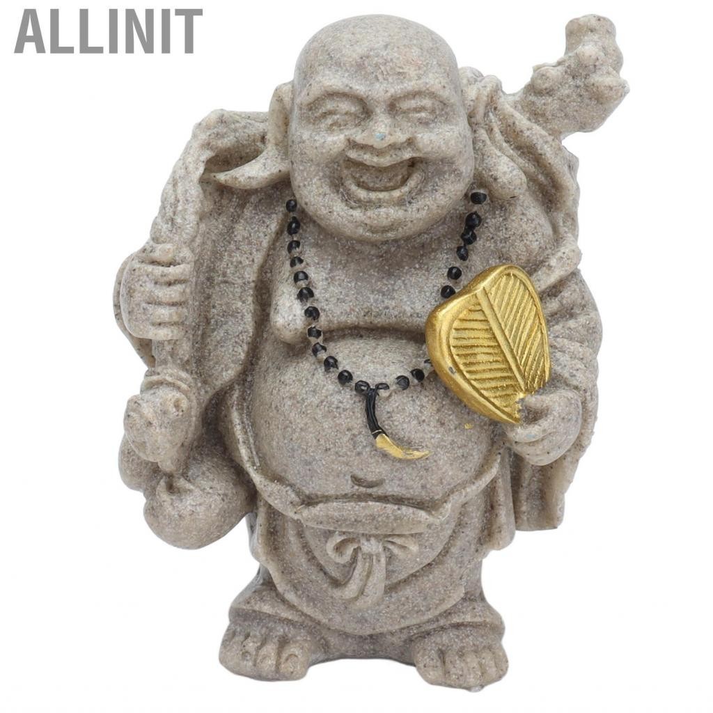 Allinit Buddha Statue Resin Maitreya Laughing Figurine For Home Office Decor MF