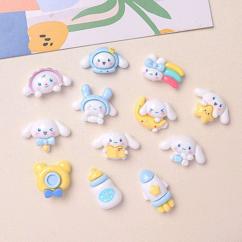 [3 @] การ์ตูนพื้นผิวเงา 12 ลูกสุนัข diy อุปกรณ์เรซินเครื่องประดับ Handmade Hairpin เคสโทรศัพท์ถ้วยน้ํา Headwear ML