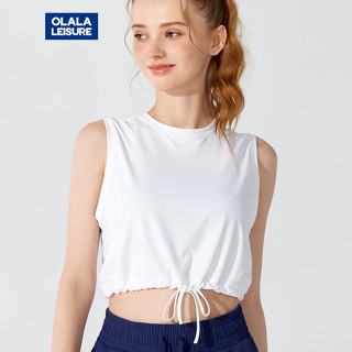 เสื ้ อยืดโยคะแบบมีเชือกรูดระบายอากาศสําหรับเล ่ นกีฬา