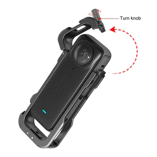 Hepail กรอบป้องกันโลหะสำหรับ Insta360 X4 เคสโครงพร้อมฝาครอบเลนส์ อุปกรณ์เสริม Insta360 X4