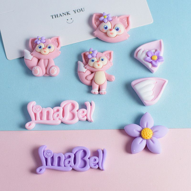 ขายร้อนการ์ตูนจิ้งจอกน้อยยี่ห้อเรซิ่นเครื่องประดับอุปกรณ์เสริม diy Charger เคสป้องกันอุปกรณ์เสริม pj432