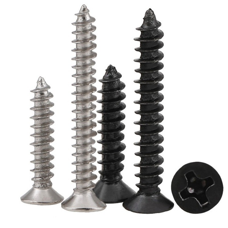 [KZS ] M1-m2.6 Black Phillips Countersunk Self-Tapping Screws Nickel-Plated Flat Self-Tapping Screws