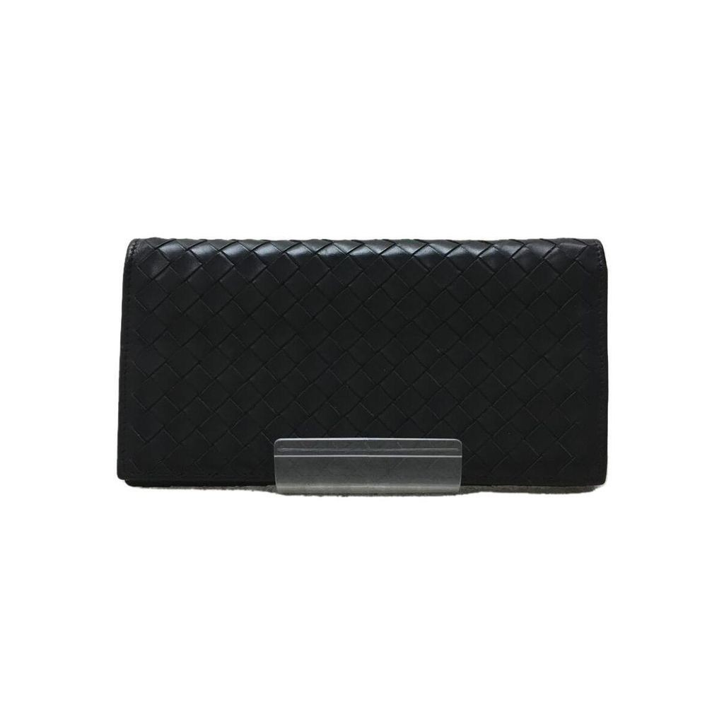 Bottega Veneta(โบเตก้า เวเนต้า) Long Wallet Intorechato V4651 156819 Leather Mens Black Direct from Japan Secondhand