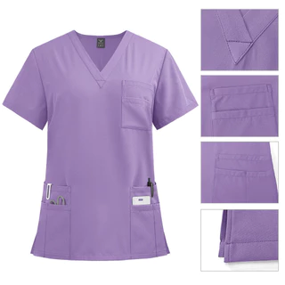 Niaahinn เสื้อ+กางเกงNew Scrub ชุด Unisex ผู้ชายและผู้หญิง Quick-Drying เสื้อยืดผ่าตัดเสื้อผ้าช่องปากพยาบาลหมอผ้าทํางานสัตว์เลี้ยงโรงพยาบาลผ้าทํางาน