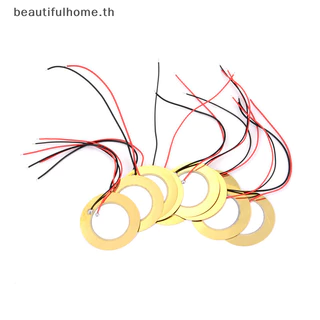 {HG ใหม่} 10 ชิ้น 35 มิลลิเมตร Piezo Elements buzzer Sounder Sensor Trigger Drum Disc+ ลวดทองแดง ~