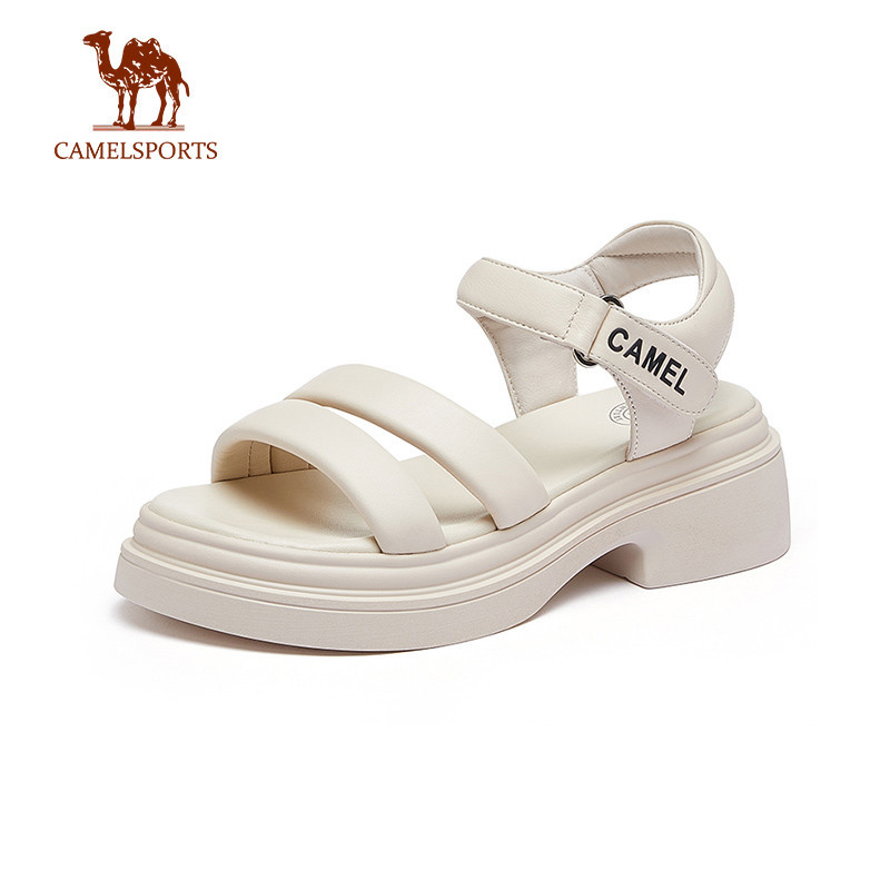 CAMEL SPORTS Cool Breathable Light สบายหนา Soled Heightening กีฬา Casual One-Strap รองเท ้ าแตะสําหรับผู ้ หญิง
