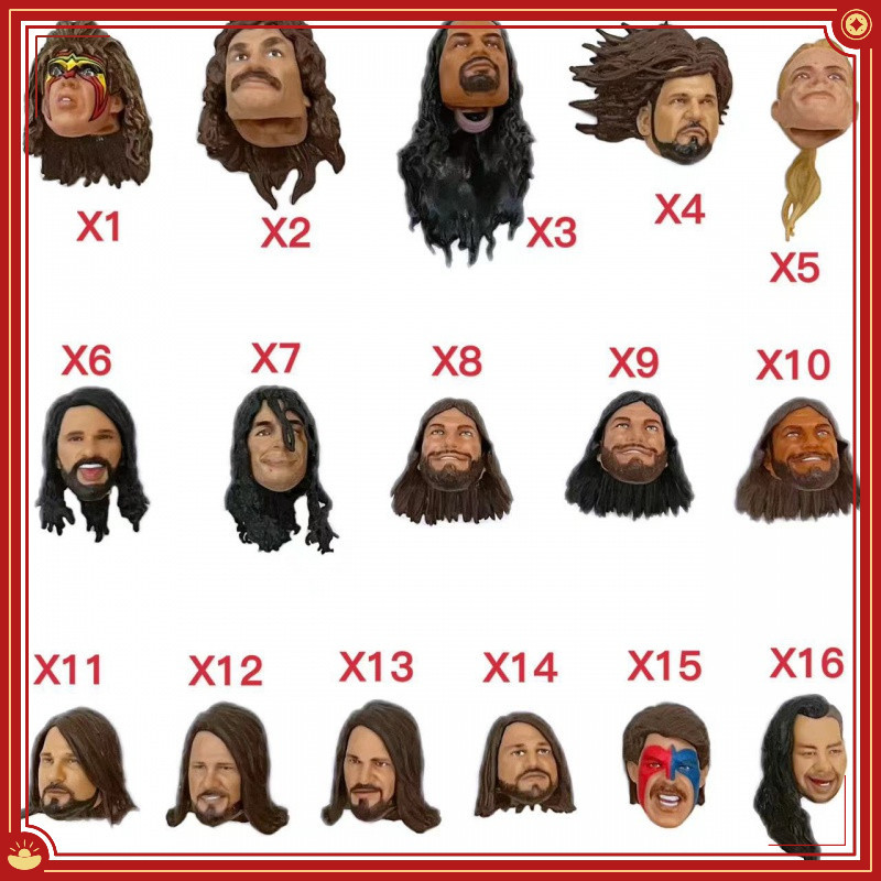 Wwe Wrestler ตุ ๊ กตาหัวแกะสลัก 6-7 นิ ้ วเปลี ่ ยนหัวแกะสลักรูปอุปกรณ ์ เสริม