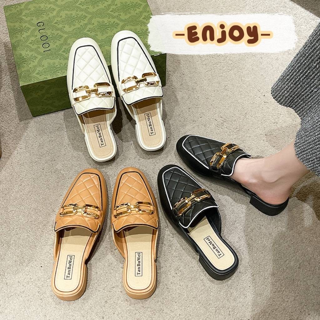 EnJoy พร้อมส่ง (TO-2088) รองเท้าแตะส ไตล์ซัมเมอร์ใหม่ กับส้นแบนและรองเท้าแตะ ใส่สบาย