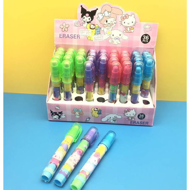 ยางลบเปลี่ยนไส้ ยางลบต่อไส้ S0319 ยางลบดินสอ ลายการ์ตูน หลากหลายแบบ น่ารักมาก คุณภาพดี - 6