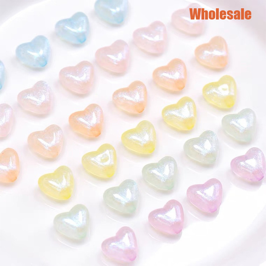 10 ชิ ้ น DIY Craft อะคริลิค Macarons Heart/Lantern ลูกปัดหลวมสําหรับสร ้ อยคอสร ้ อยข ้ อมือเครื ่ องประดับทําวัสดุ