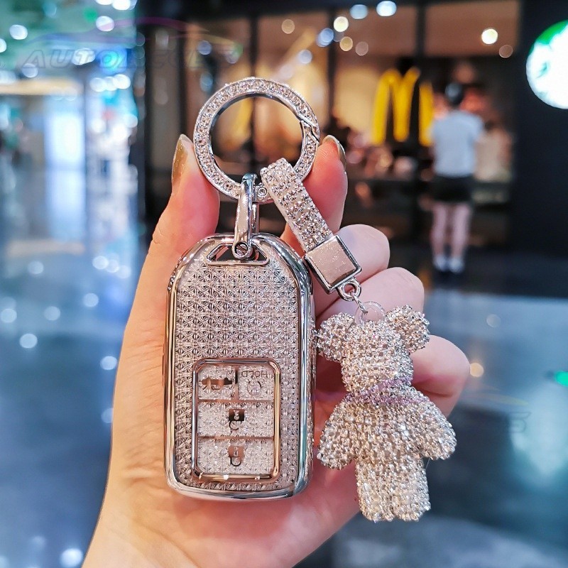 Twinkling TPU สําหรับ Honda CRV CR-V Fit Civic Accord HR-V HRV City Odyssey XR-V รถ Remote Key กล่องป้องกัน Key ผู้ถือพวงกุญแจอุปกรณ์เสริม