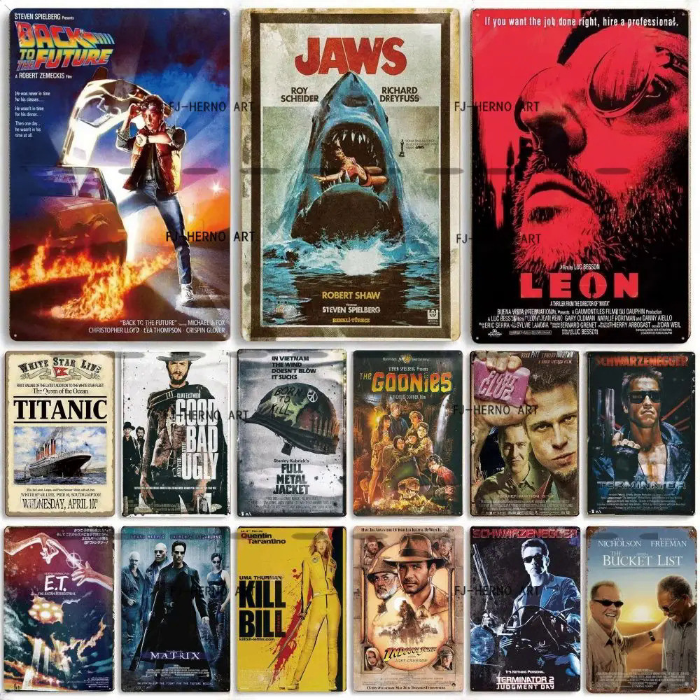โปสเตอร์ภาพยนตร์ย้อนยุคอเมริกันคลาสสิกภาพยนตร์เก่ากระดาษแผ่นทองแดงสีขาว ก3 ผนังบาร์คลับตกแต่งผนัง, ภาพวาดห้องนอนบ้านย้อนยุค