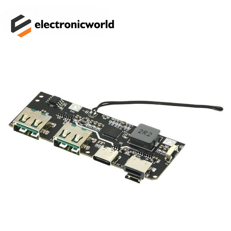 22.5w Quick Charging โมดูลมือถือ QC4.0 PD3.0 5 พอร์ต Dual USB Mobile Power Bank แผงวงจรป้องกัน Diy เมนบอร์ด