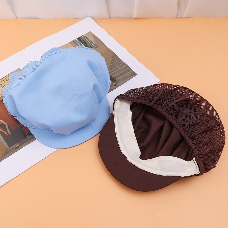 ผู้หญิงผู้ชายหมวกตาข่ายยืดหยุ่น-หมวกเวิร์กช็อประบายอากาศ-คาเฟ่บาร์ห้องครัวร้านอาหารโรงแรมเบเกอรี่เชฟทํางานหมวก - รูปที่ 6