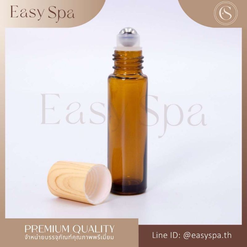 โค้ดสุดคุ้ม! ขวดแก้วหนาสีชา 5ml 10ml เลือกชนิดฝาได้ หัวสเปยร์ ลูกกลิ้งสแตนเลส และ ฝาดรอปเปอร์ หลอดแก้ว
