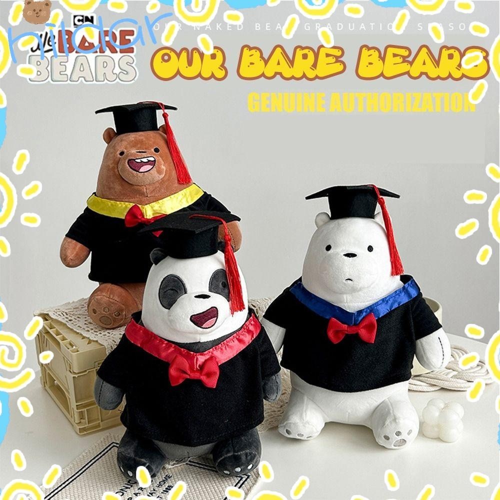 ของเล ่ นตุ ๊ กตา HILDAR ฤดูกาลรับปริญญา 27 ซม . ดร . Cap Panda Doll, Grizzly Bare Bear Peluche Toy We Bare Bears Panda Plushies