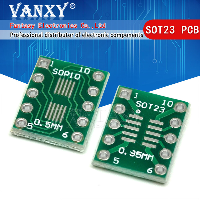 10PCS SOT23 MSOP10 SOP-10 UMAX ถึง DIP10 PCB Transfer Board DIP Pin Board Pitch Adapter อิเล็กทรอนิก