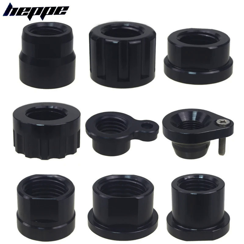 จักรยาน Thru เพลา Nut M12 M14 M15 ด้ายเพลาถั่วจักรยาน Hub Tube Shaft Skewer Cap สําหรับ 1.0/1.25/1.5/1.75 มม.ด้าย pitch Thru เพลา
