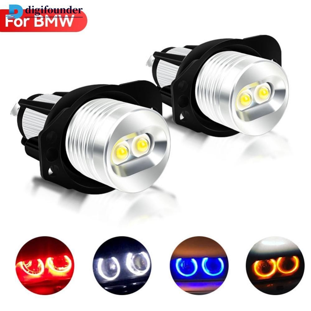 Digifounder 2 ชิ้นรถ LED Angel Eyes Marker หลอดไฟรถด้านข้าง Bright ไฟหน้าเปลี่ยน 6 วัตต์สําหรับ BMW 