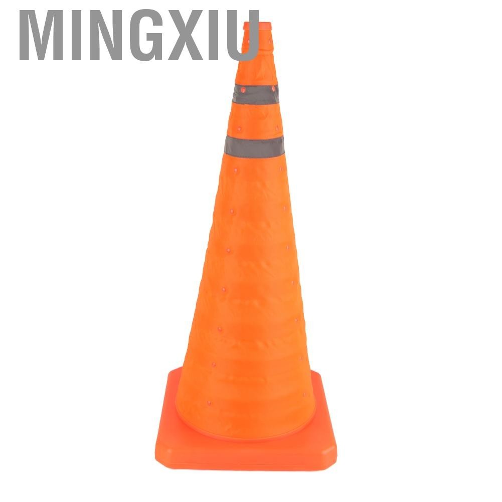 Mingxiu Collapsible Parking Cone  Reflective Oxford Cloth PP Wear Resistant Flexible Safety for Driv